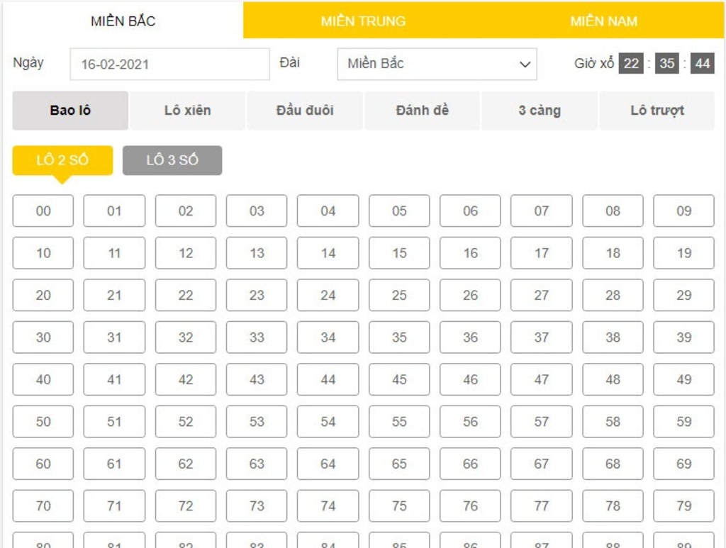 Các kiểu cược lô đề 3 miền tại nhà cái Five88